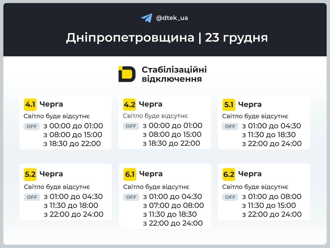 Кам’янське готується до стабілізаційних відключень електроенергії Кам’янське готується до стабілізаційних відключень електроенергії