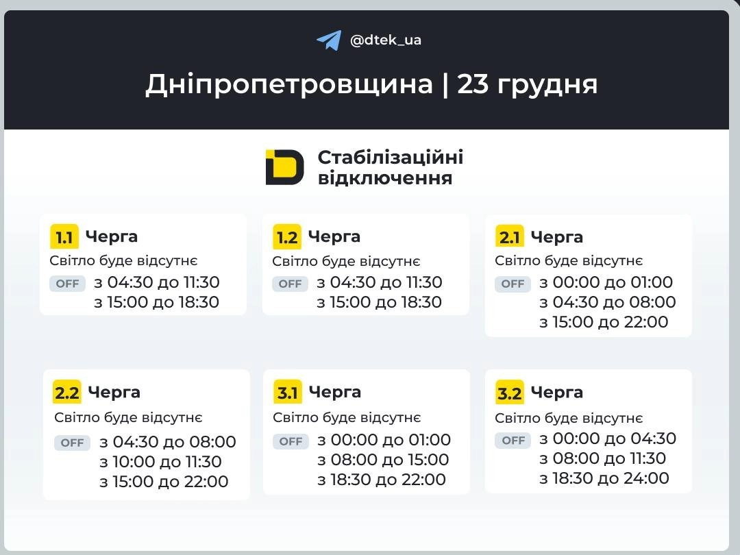 Кам’янське готується до стабілізаційних відключень електроенергії Кам’янське готується до стабілізаційних відключень електроенергії