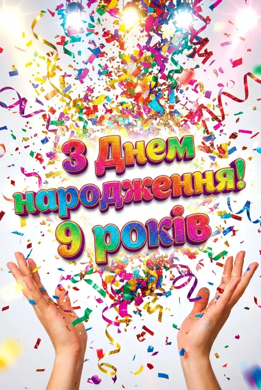 з днем народження 9 років з днем народження 9 років