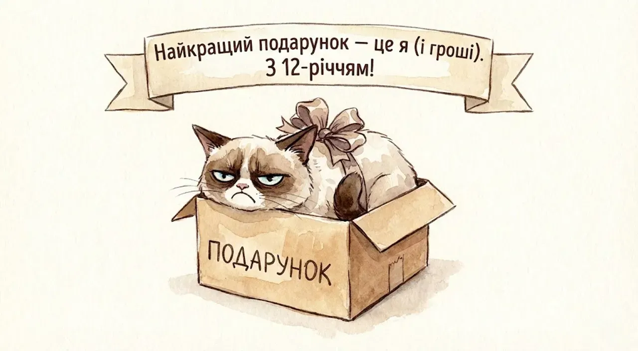 Яскраві привітання з днем народження дівчинці до 12-річчя