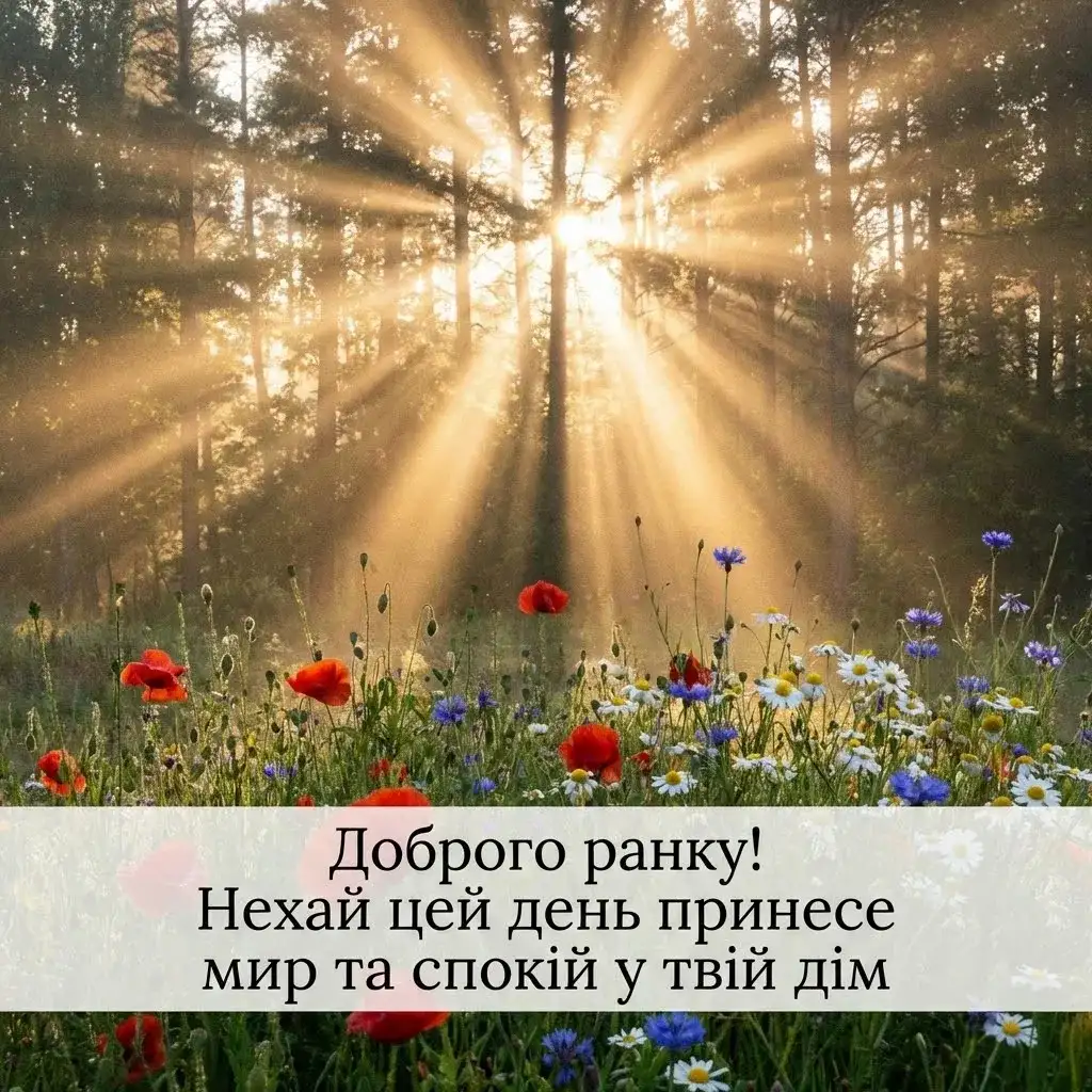 Доброго ранку і гарного дня українською: душевні побажання та красиві картинки