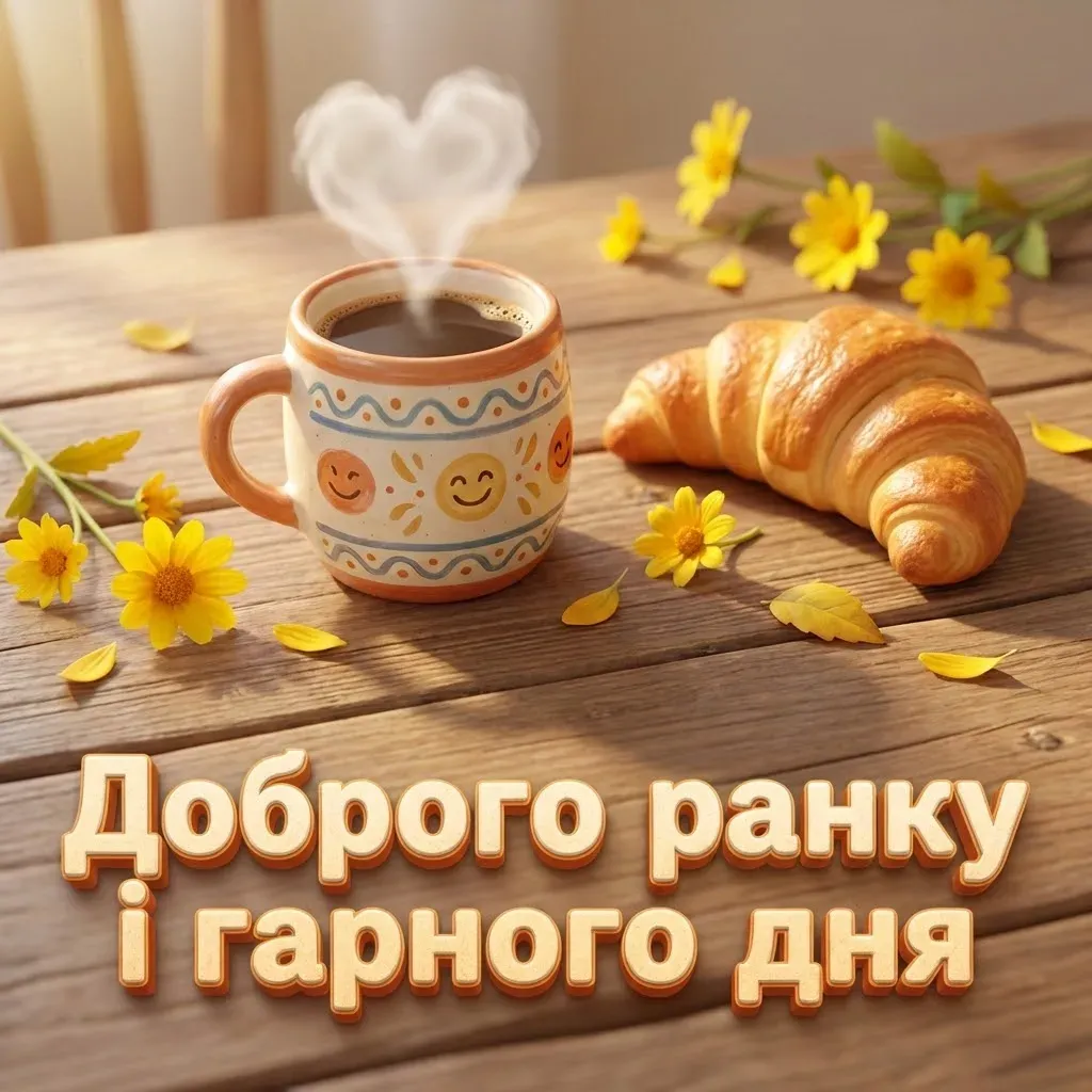Доброго ранку і гарного дня українською: душевні побажання та красиві картинки