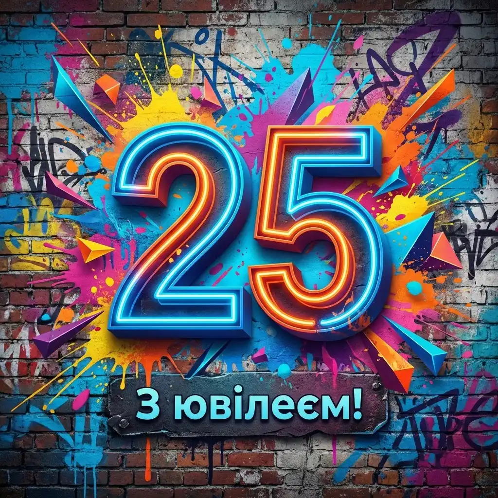 вітання сина з ювілеєм 25