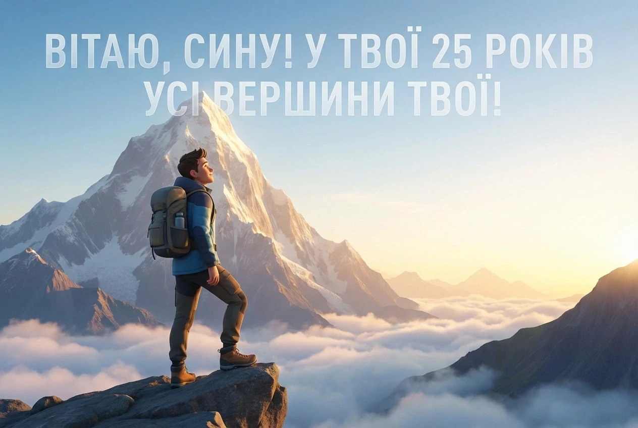 вітання сина з ювілеєм 25