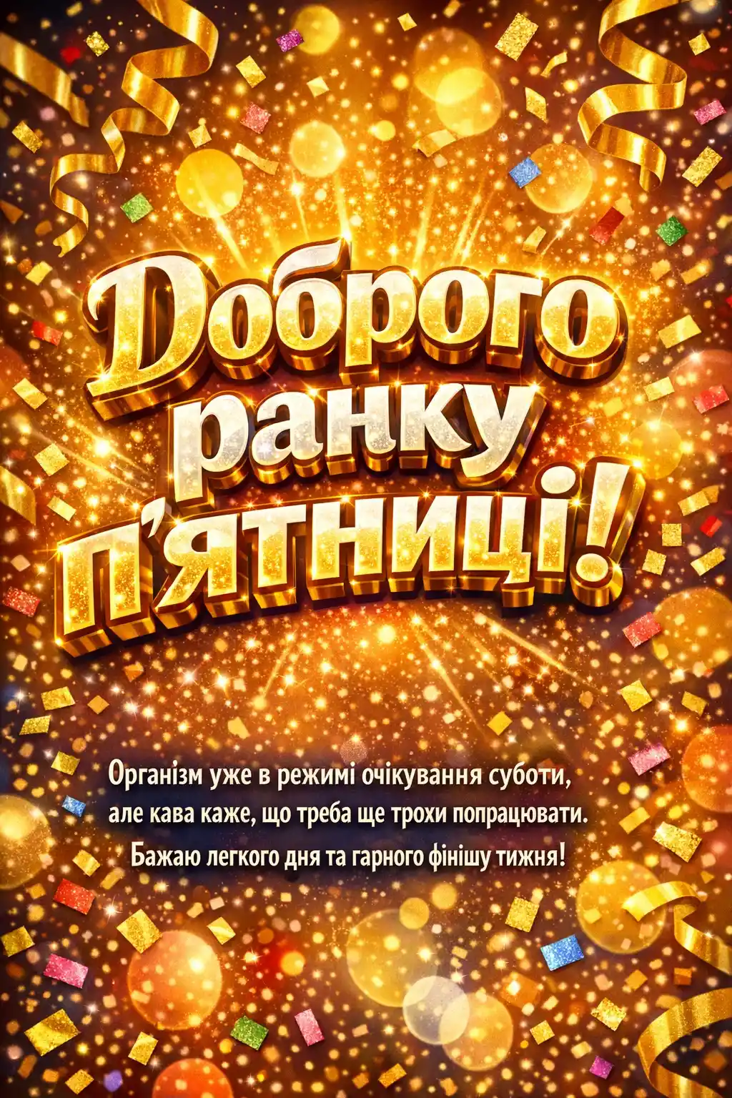 Листівки з добрим ранком п’ятниці: надихаючі картинки та щирі побажання для гарного настрою