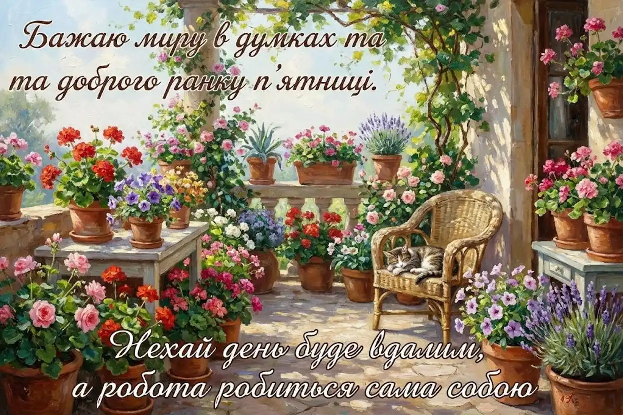 Листівки з добрим ранком п’ятниці: надихаючі картинки та щирі побажання для гарного настрою