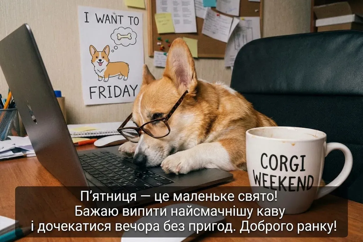 Листівки з добрим ранком п’ятниці: надихаючі картинки та щирі побажання для гарного настрою
