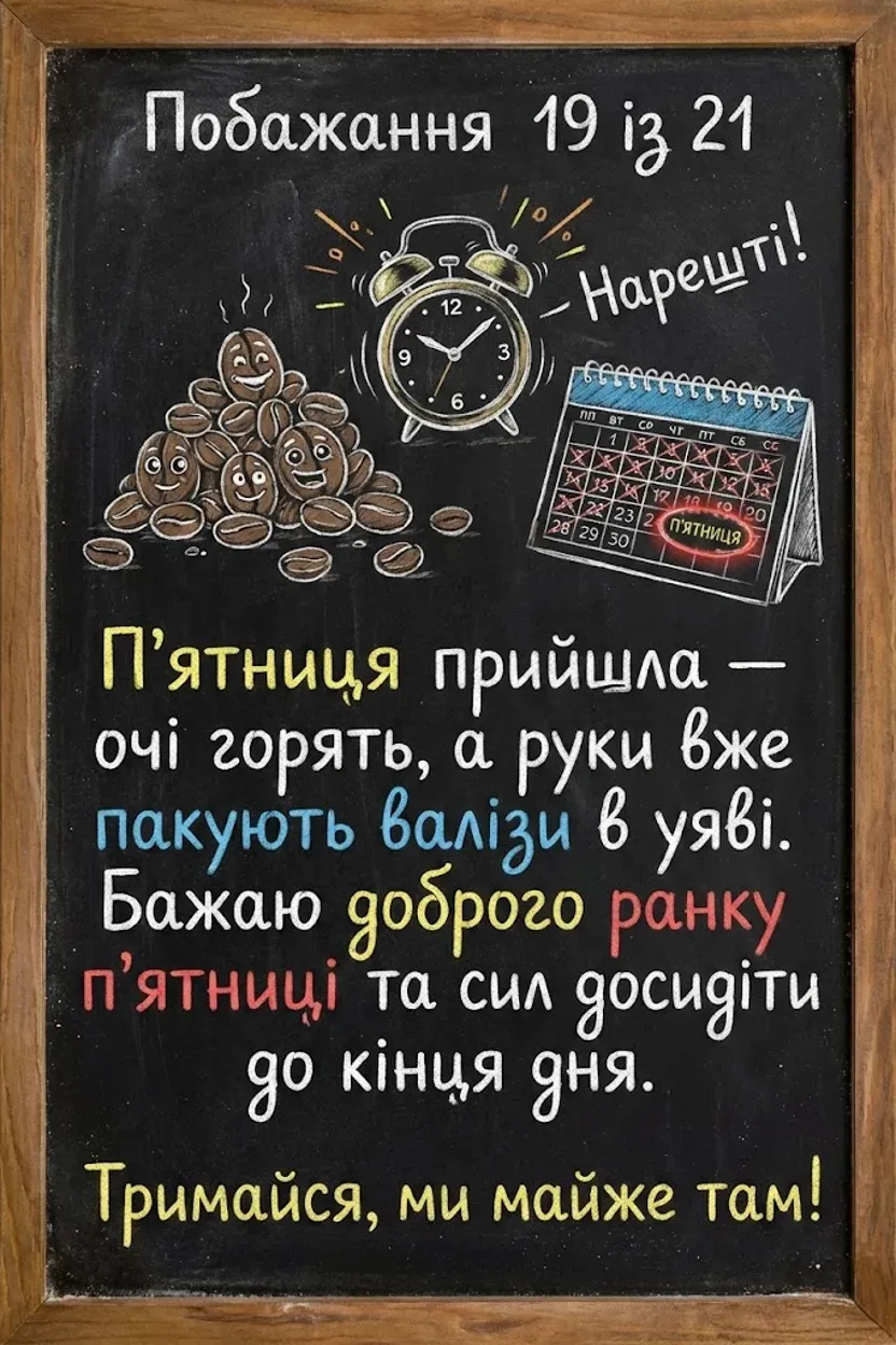 Листівки з добрим ранком п’ятниці: надихаючі картинки та щирі побажання для гарного настрою