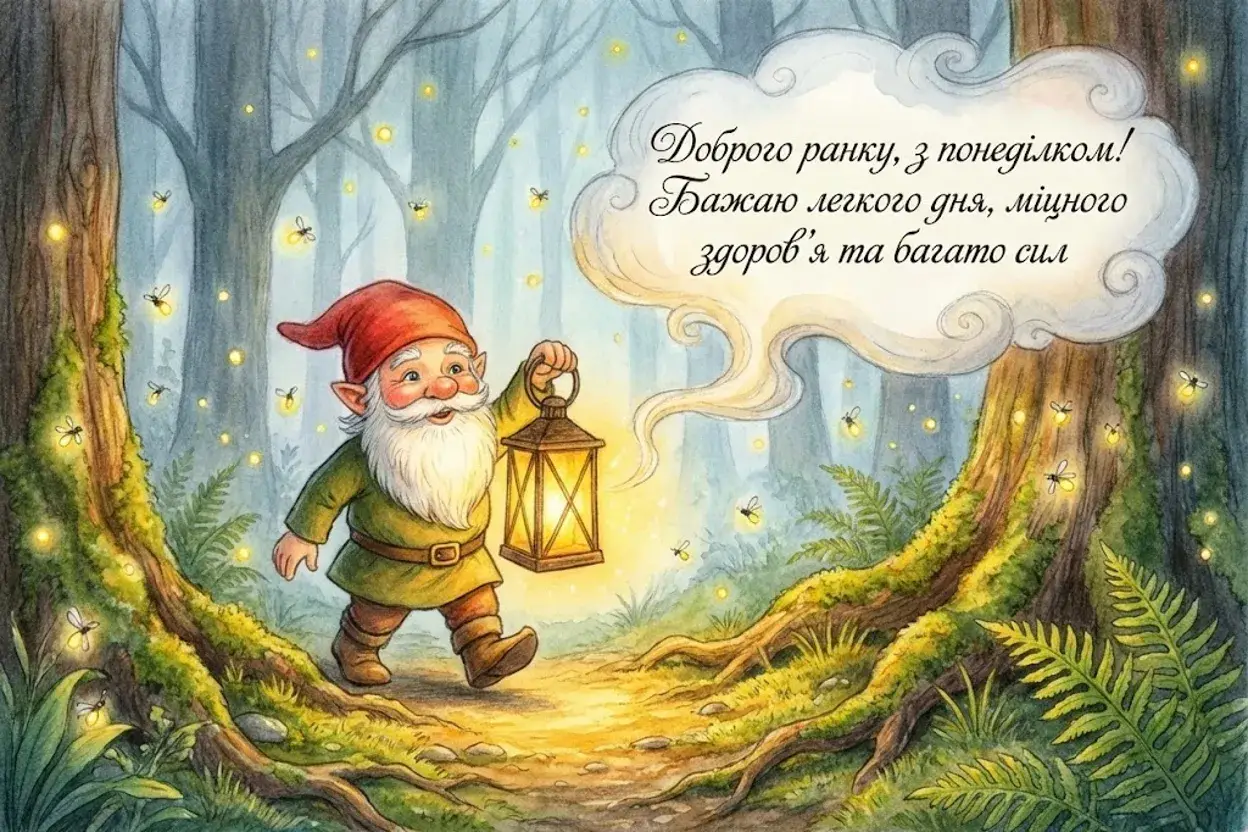 Доброго ранку, з понеділком: душевні листівки та прикольні картинки для вдалого початку тижня