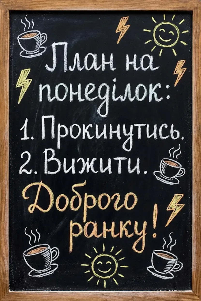 Доброго ранку, з понеділком: душевні листівки та прикольні картинки для вдалого початку тижня