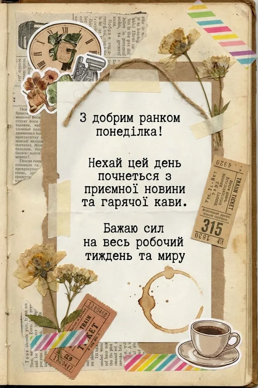 Доброго ранку, з понеділком: душевні листівки та прикольні картинки для вдалого початку тижня