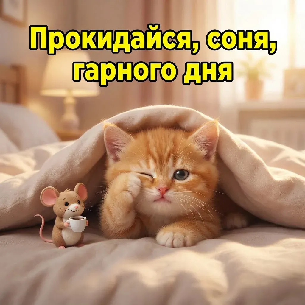 Листівки доброго ранку та гарного дня: душевна добірка для найкращого настрою