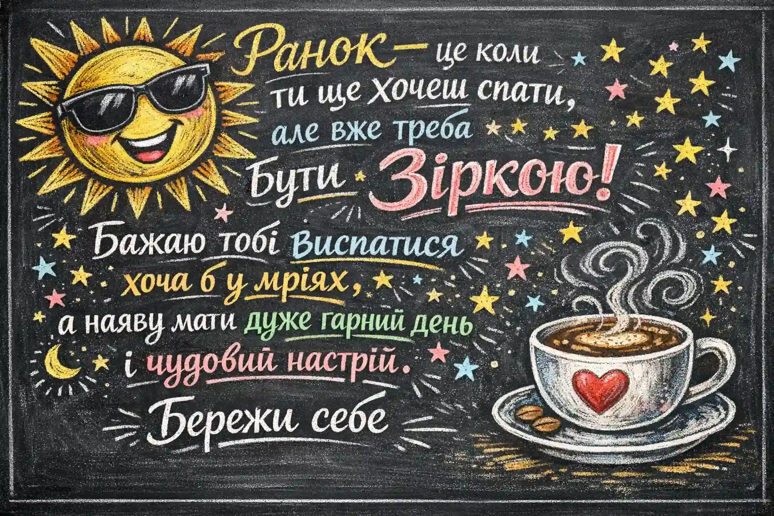Листівки доброго ранку та гарного дня: душевна добірка для найкращого настрою
