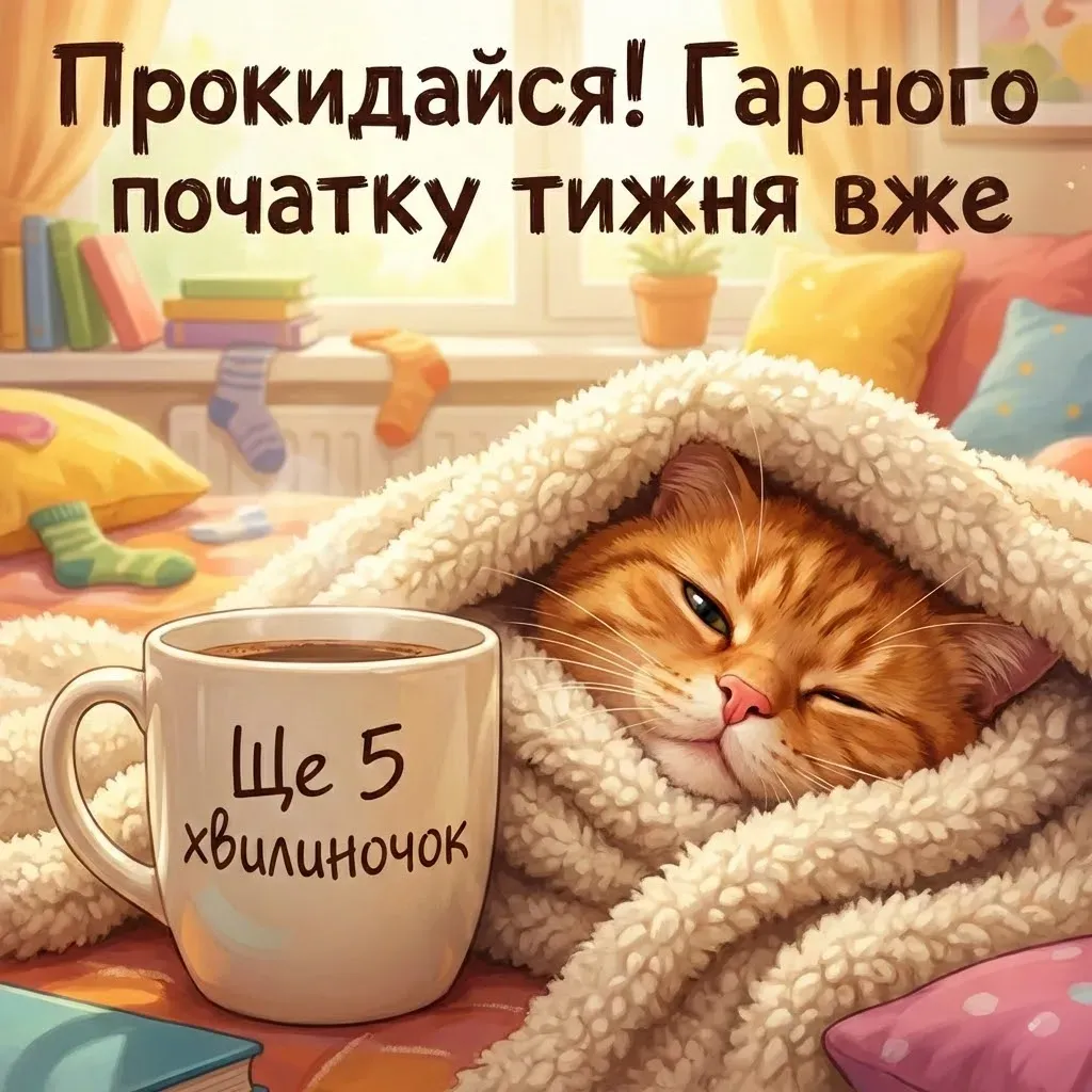Доброго ранку та гарного початку тижня: картинки, листівки та щирі побажання