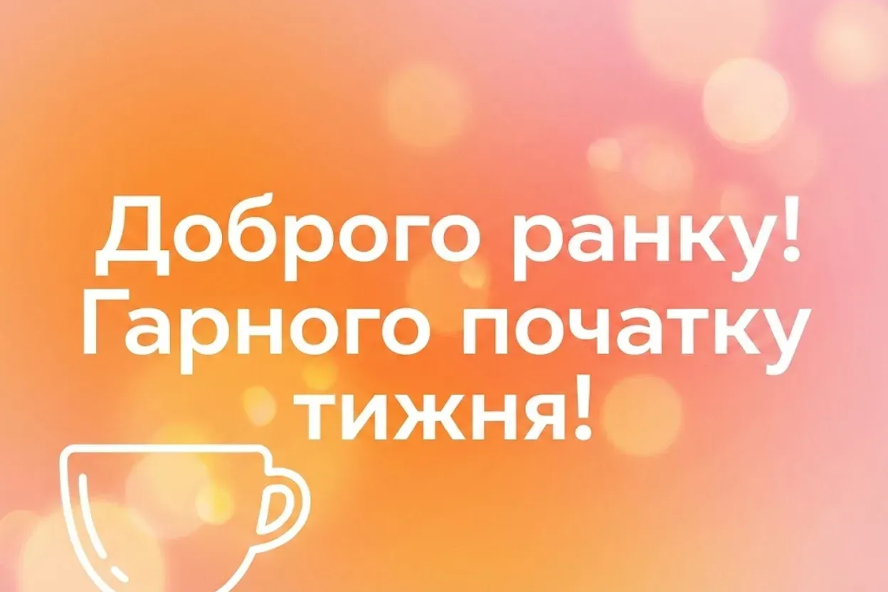 Доброго ранку та гарного початку тижня: картинки, листівки та щирі побажання