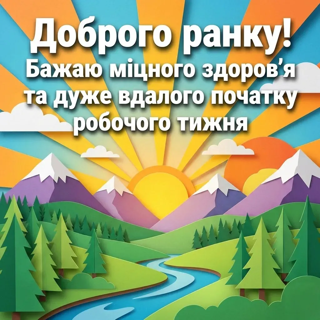 Доброго ранку та гарного початку тижня: картинки, листівки та щирі побажання