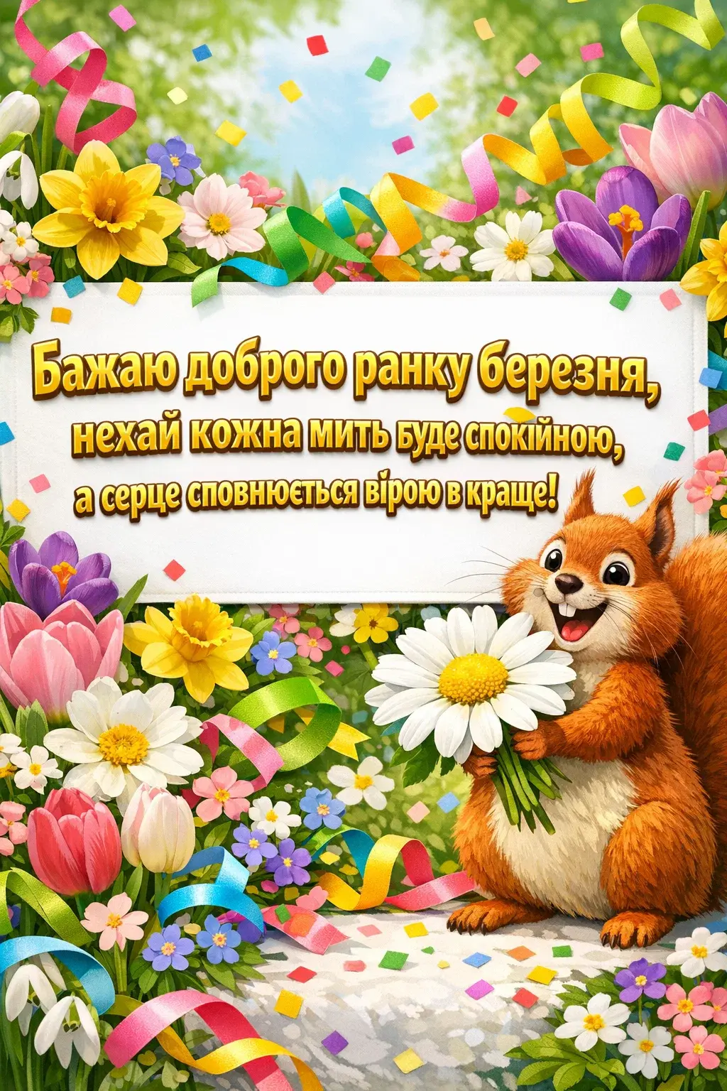 Доброго ранку березня: найтепліші листівки та щирі побажання для весняного настрою