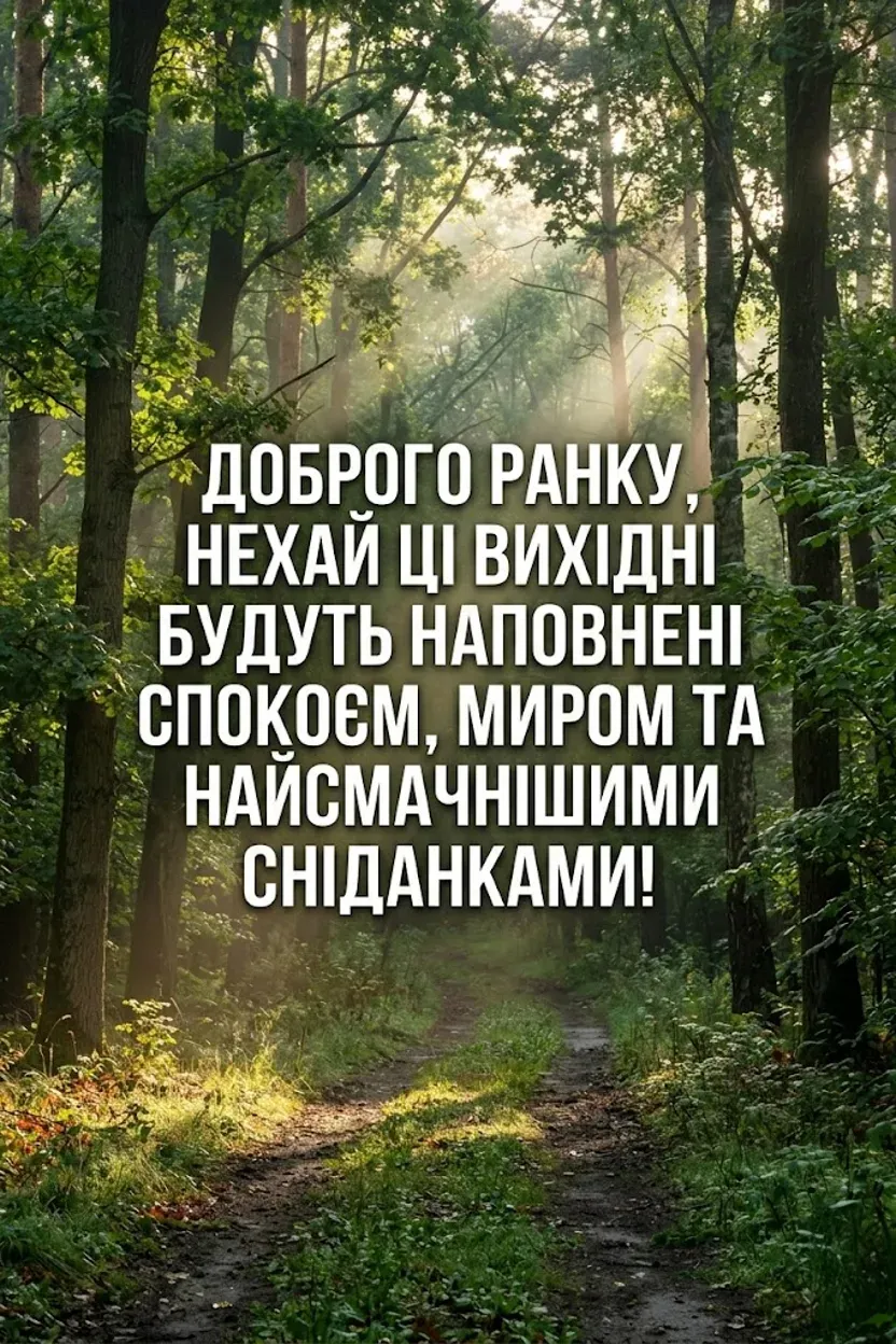 Доброго ранку, вихідні: душевні побажання та найкращі листівки для чудового відпочинку