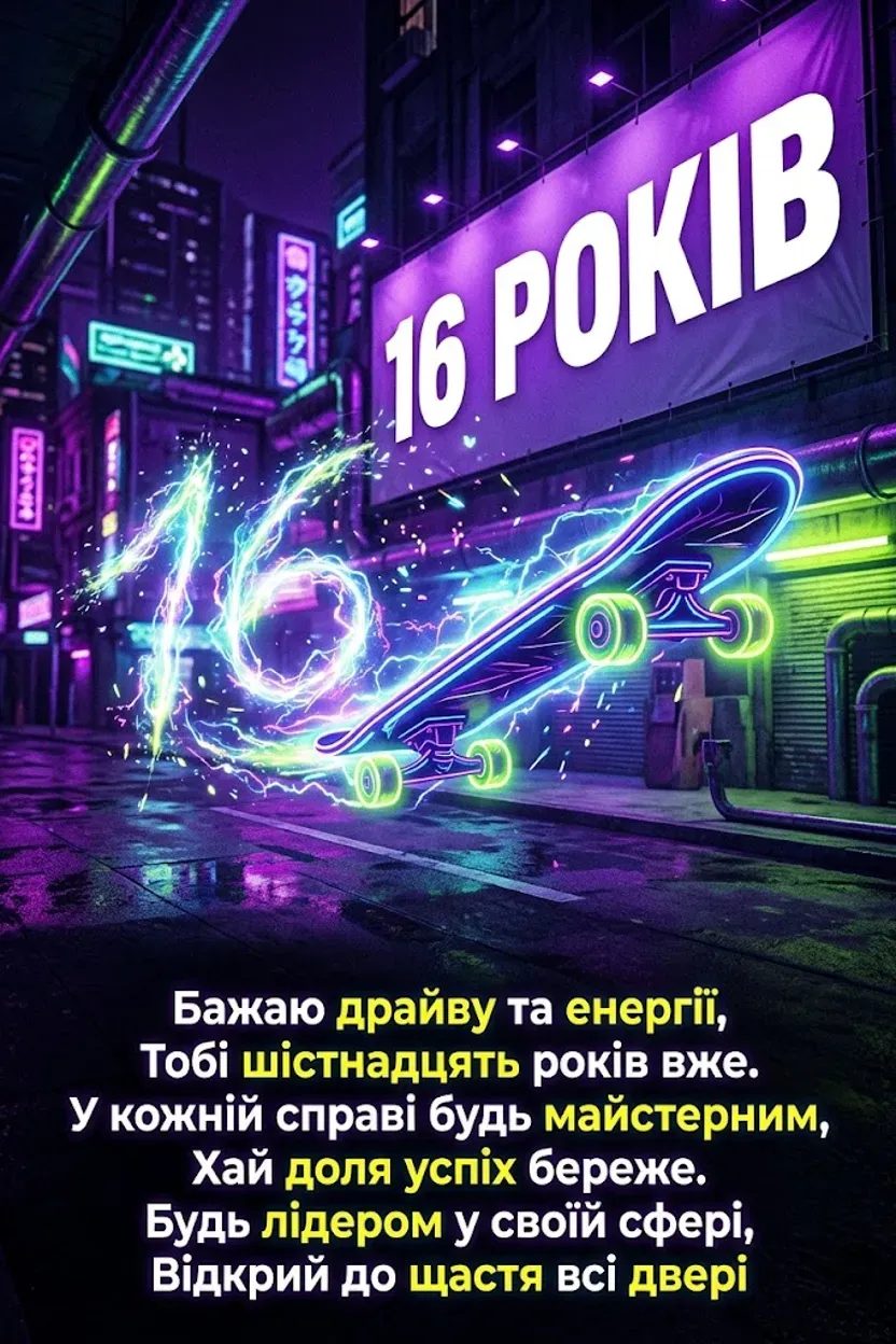 16 років — особливий рубіж: круті побажання для майбутнього чоло