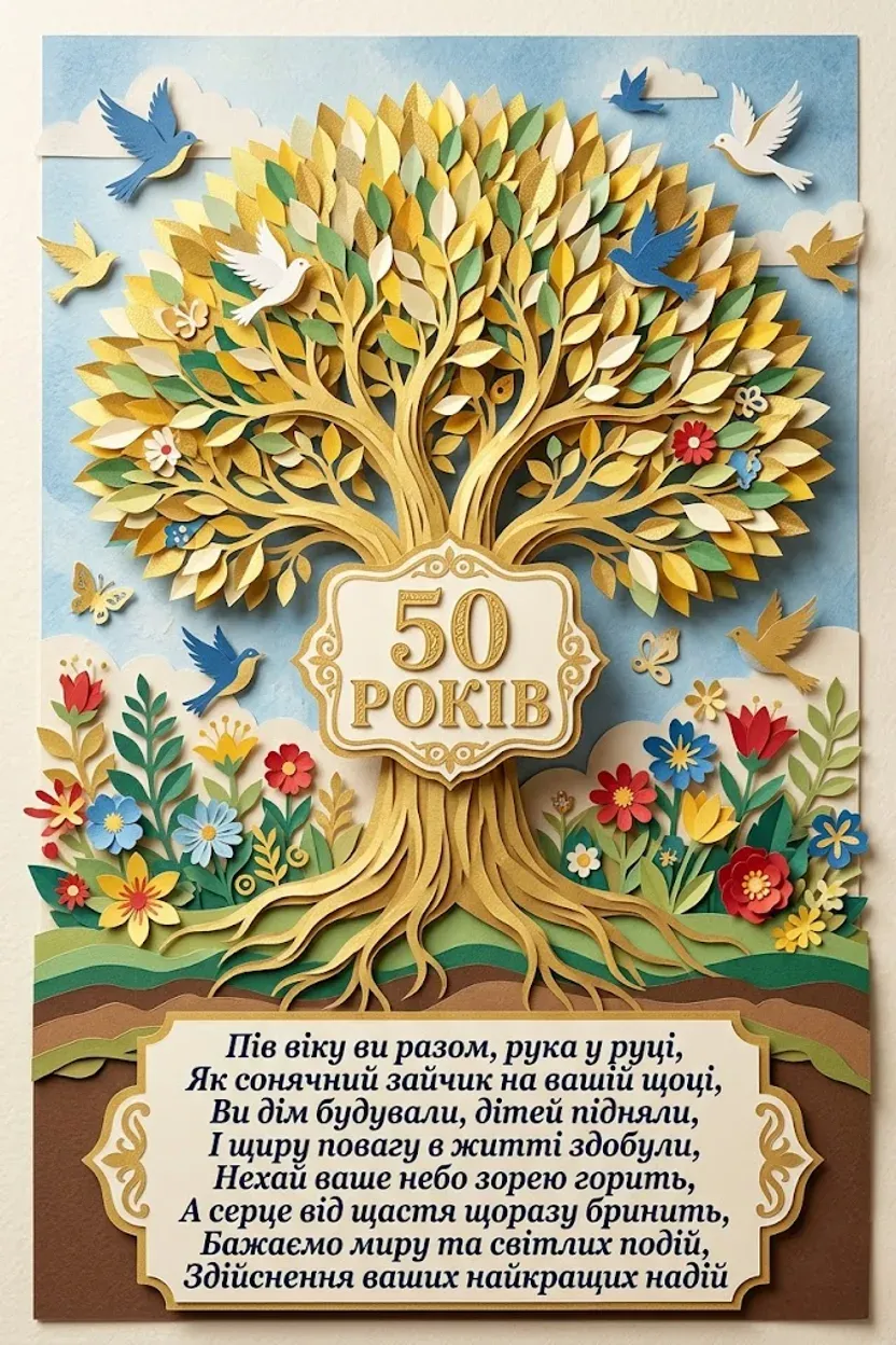 Золоте весілля: найтепліші привітання та побажання з нагоди 50-річчя шлюбу