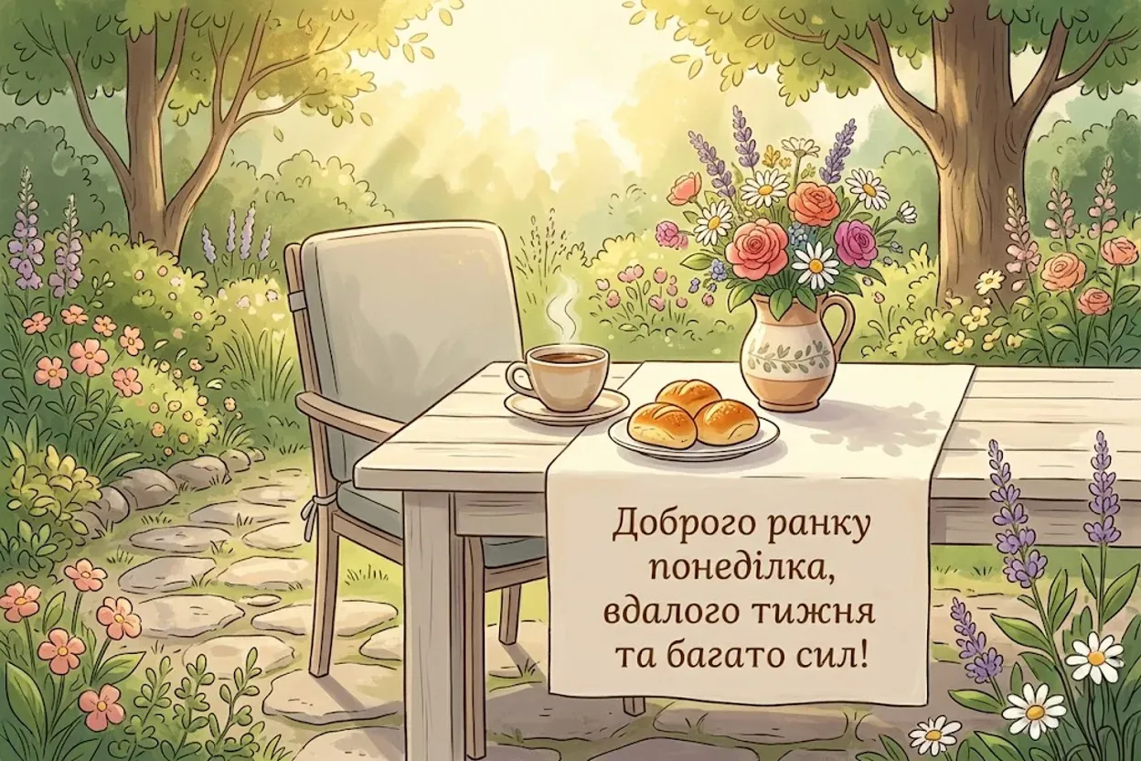 Доброго ранку понеділка та вдалого тижня: найкращі картинки та душевні листівки