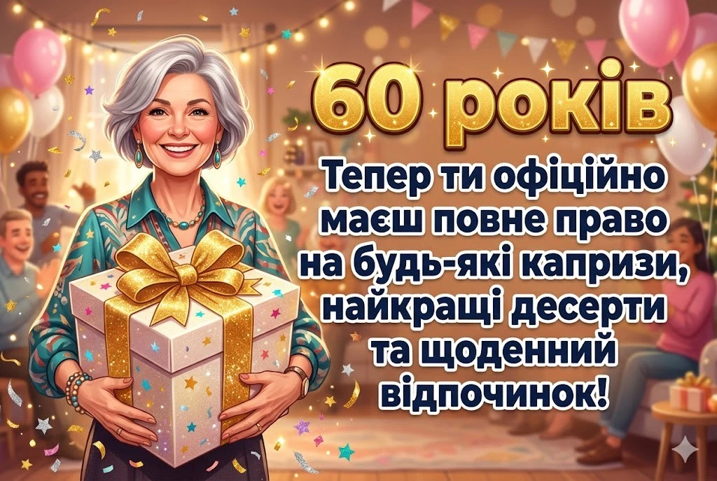 Як красиво привітати жінку з 60-річчям: ідеї для мами, колеги та подруги