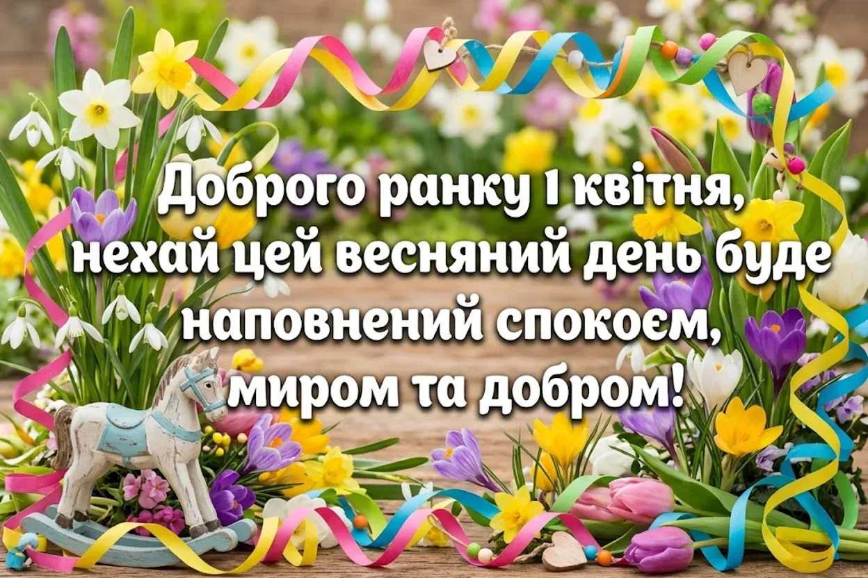 З 1 квітня, доброго ранку: яскраві листівки та найтепліші побажання до Дня сміху