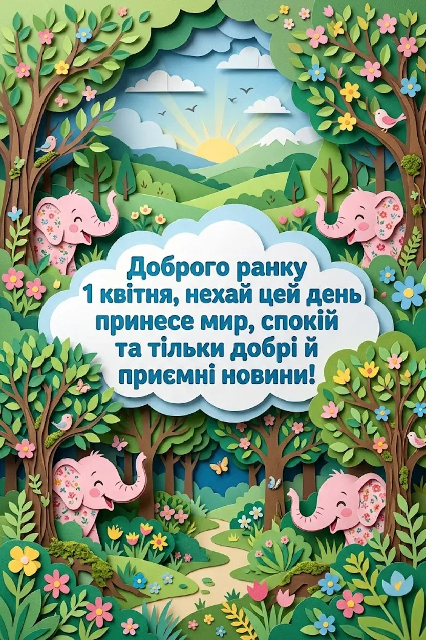 З 1 квітня, доброго ранку: яскраві листівки та найтепліші побажання до Дня сміху
