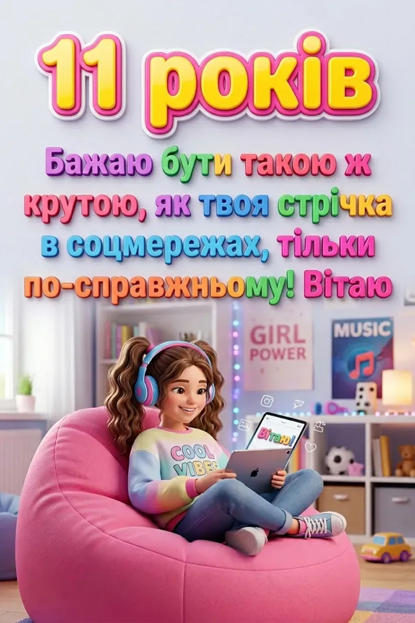Що побажати дівчинці на 11-річчя: добірка зворушливих та сучасних вітань