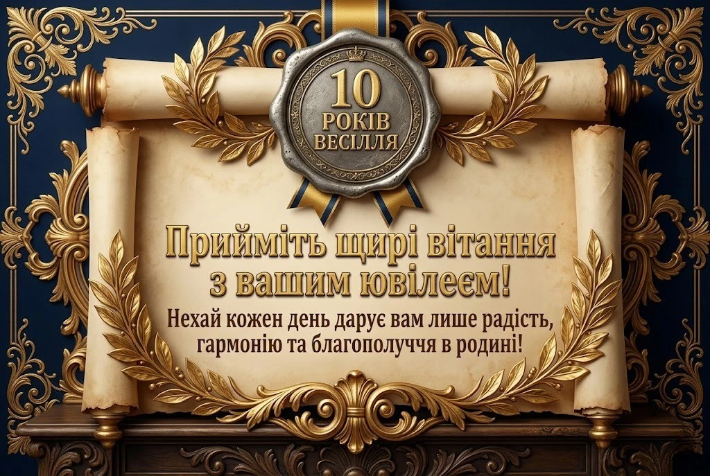 Як привітати з олов’яним весіллям: 10 років щасливого шлюбу
