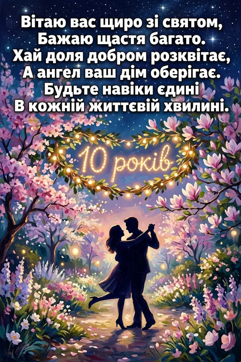Як привітати з олов’яним весіллям: 10 років щасливого шлюбу