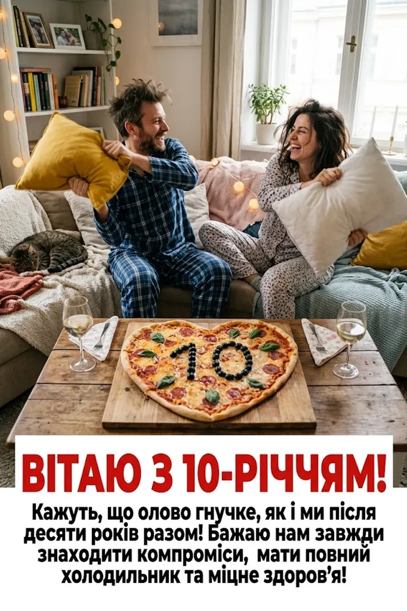 Як привітати з олов’яним весіллям: 10 років щасливого шлюбу
