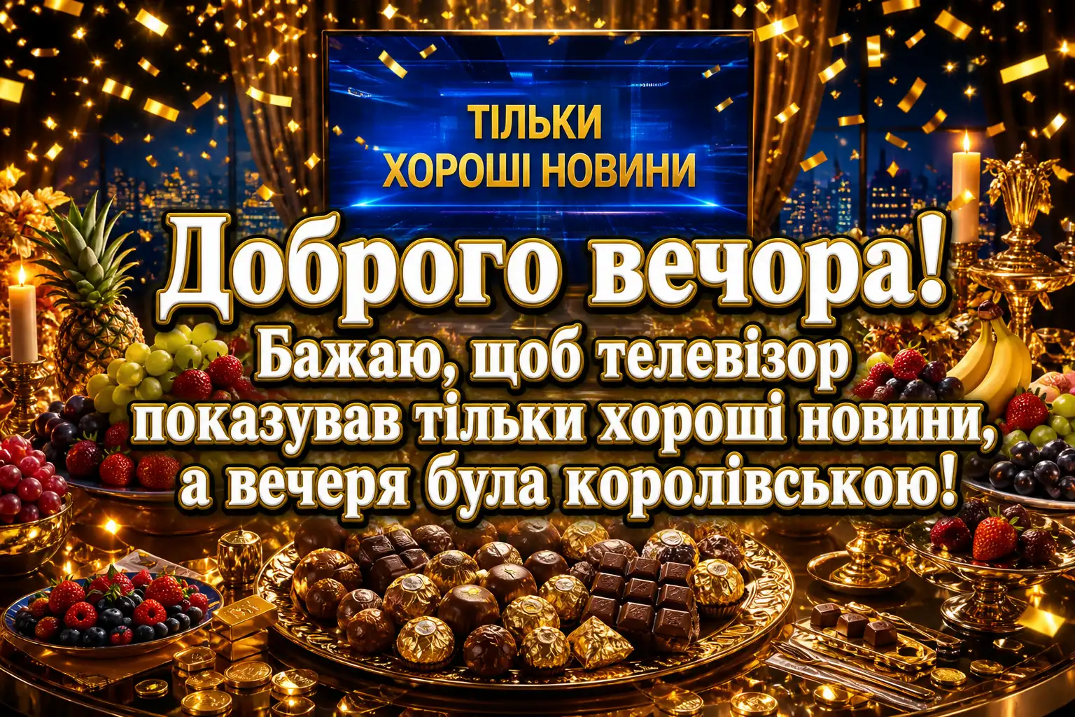 Позитивні картинки з побажанням доброго вечора: душевна добірка для гарного настрою
