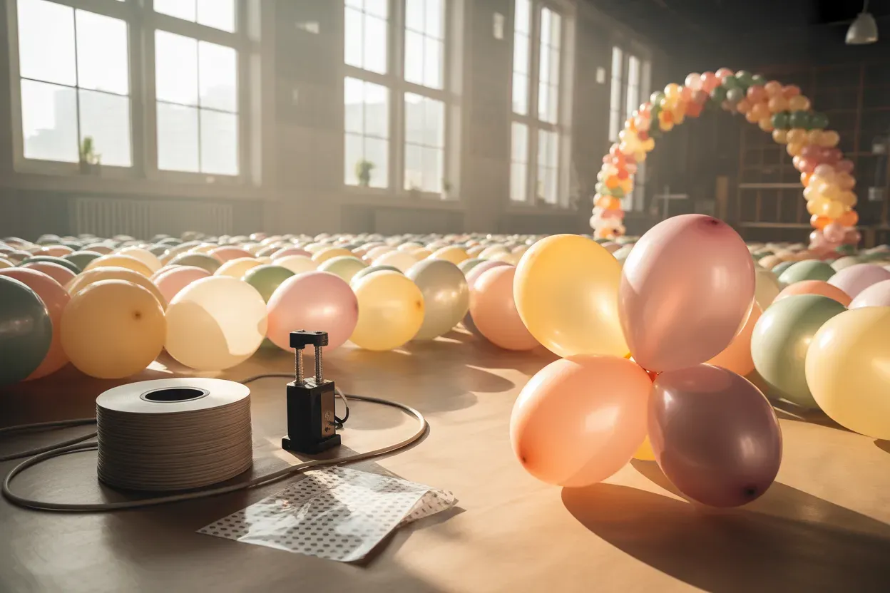 Оформлення свята: створюємо ефектну арку з кульок за допомогою стрічки