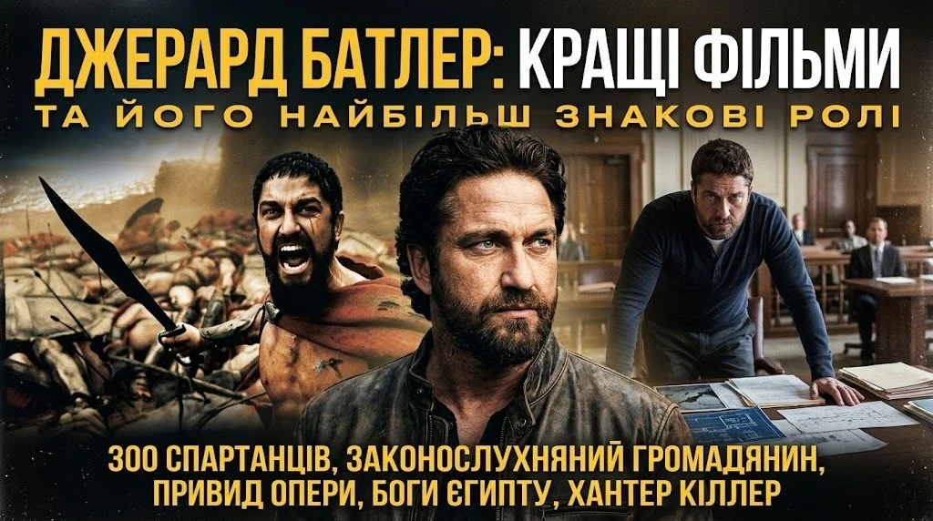 Повна фільмографія Джерарда Батлера за жанрами