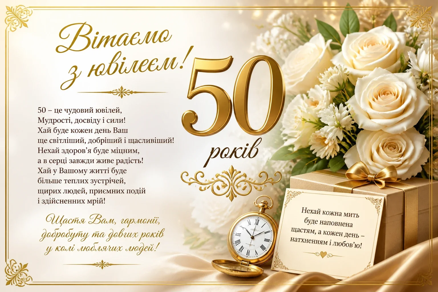 Привітання з ювілеєм 50 років