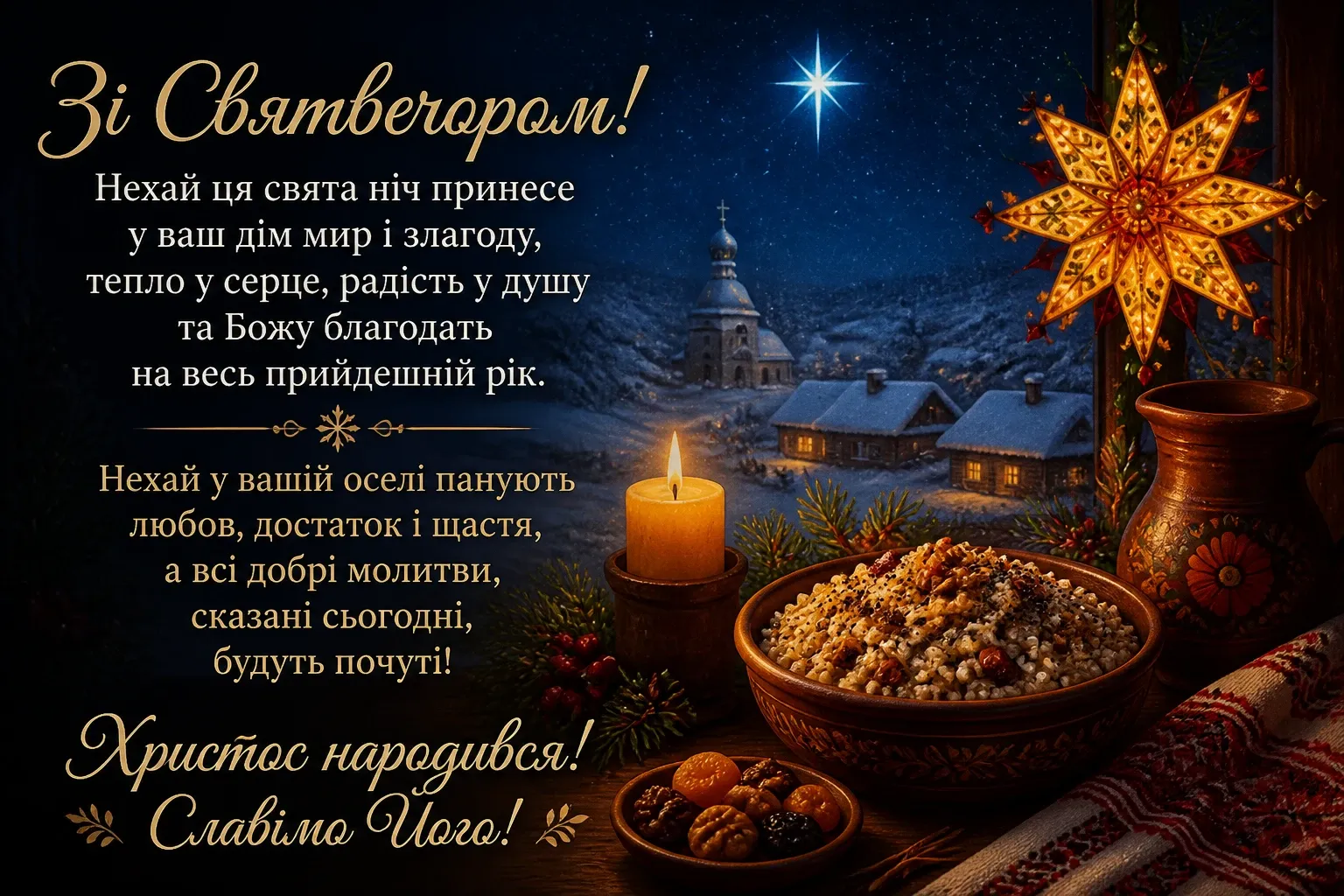 Привітання на Святвечір
