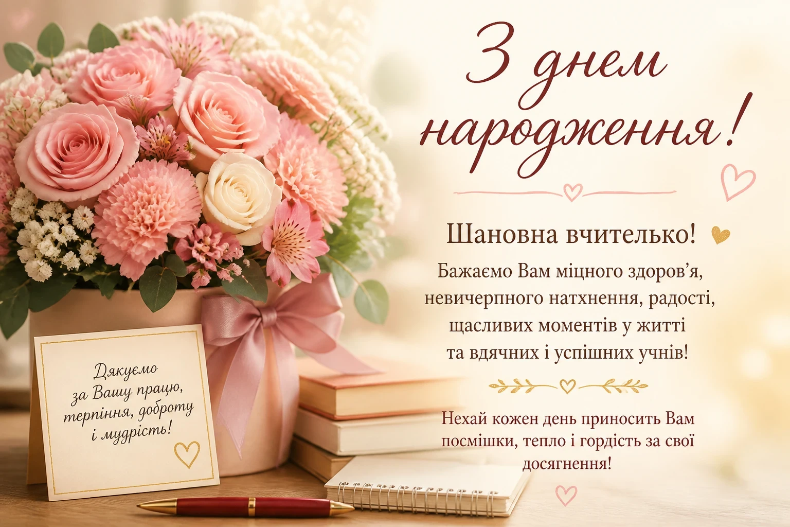 З днем народження для любої вчительки