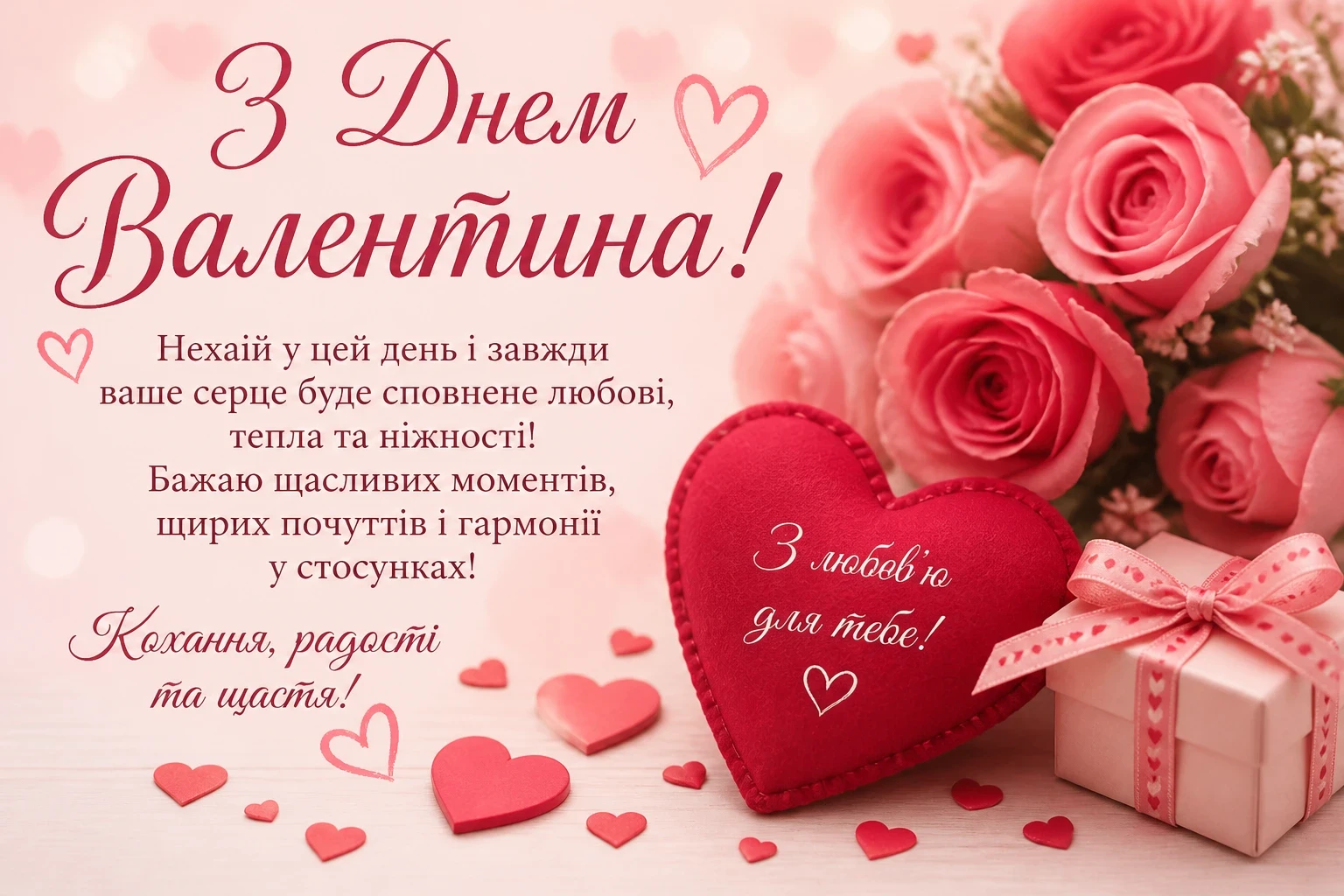 Привітання з днем Валентини