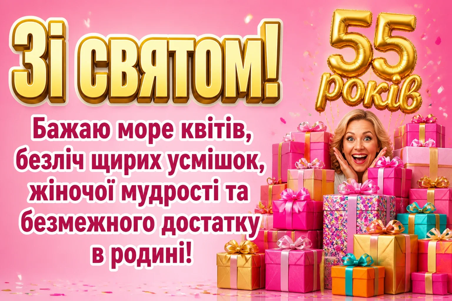 привітання з ювілеєм 55 років жінці привітання з ювілеєм 55 років жінці
