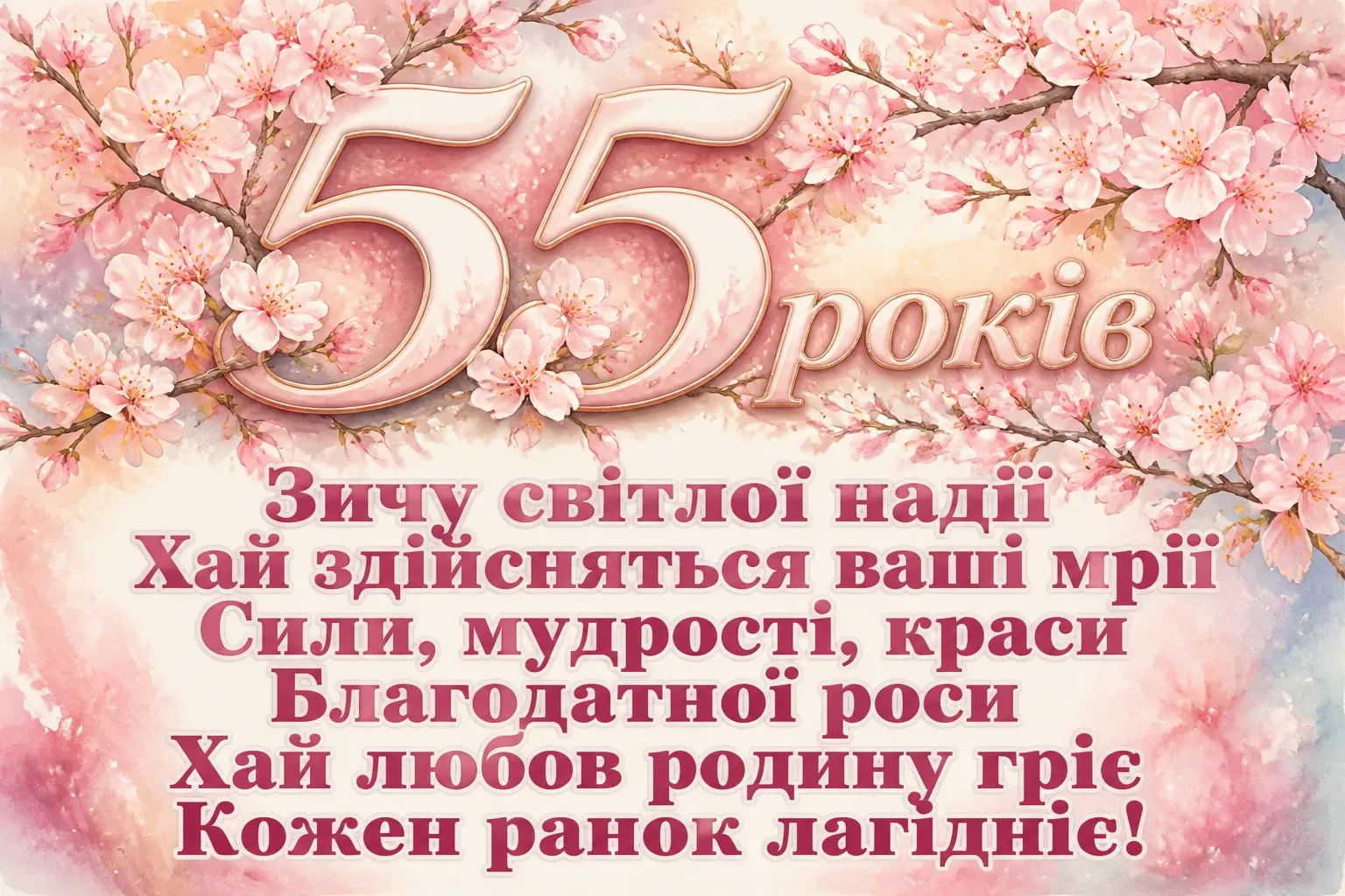 привітання з ювілеєм 55 років жінці привітання з ювілеєм 55 років жінці
