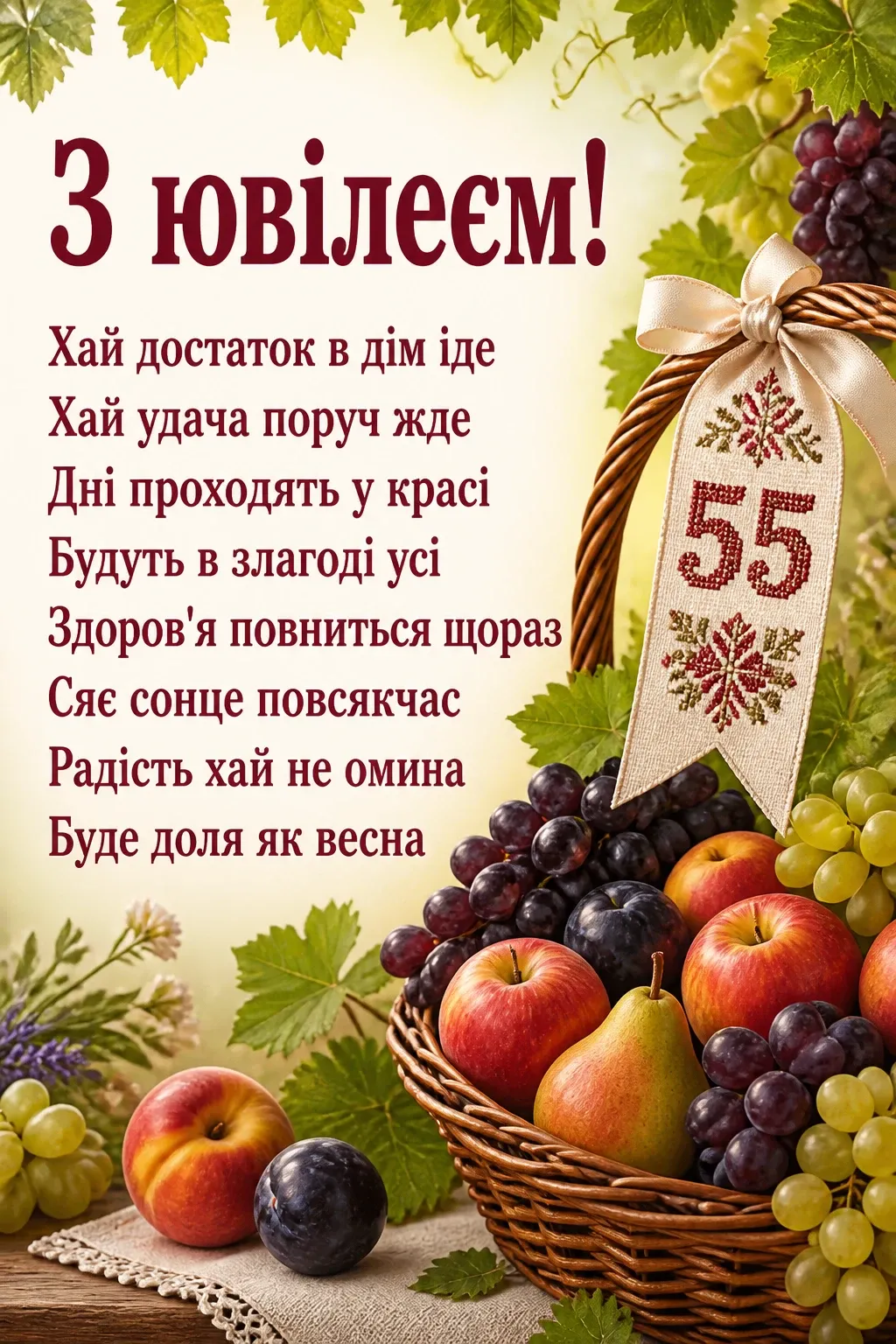 привітання з 55-річчям жінці у віршах привітання з 55-річчям жінці у віршах