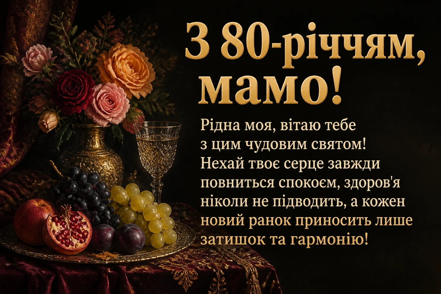 привітання з 80 річчям мамі від дочки привітання з 80 річчям мамі від дочки