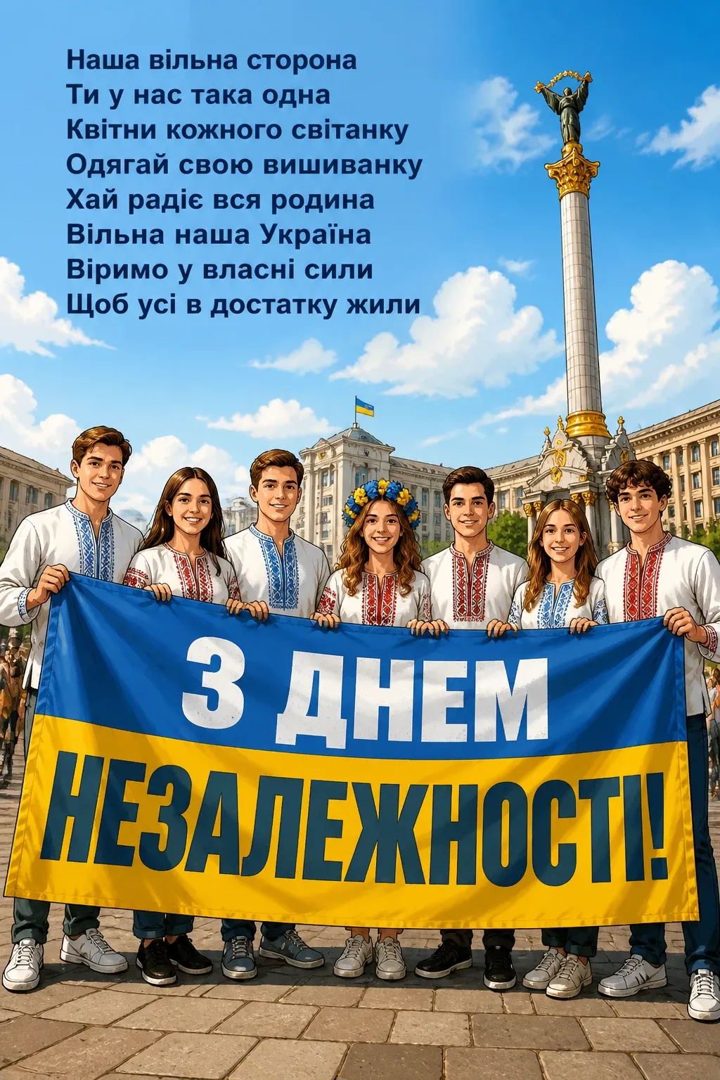 з днем незалежності моя люба україно з днем незалежності моя люба україно