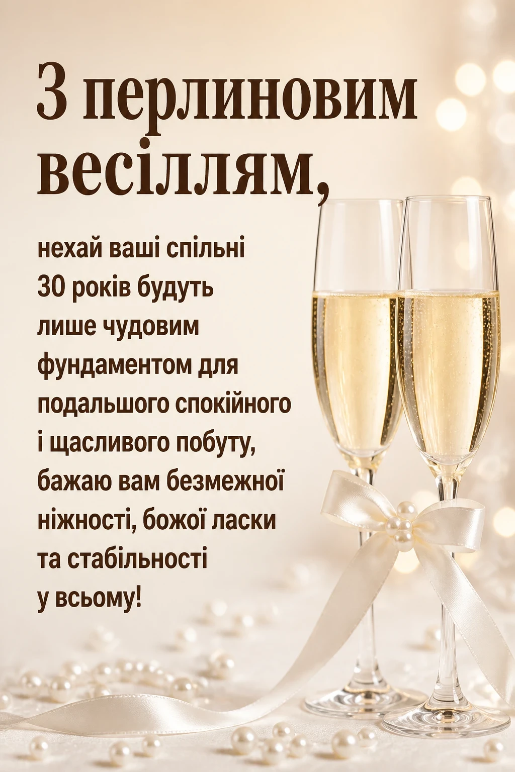 привітання з перлиновим весіллям привітання з перлиновим весіллям
