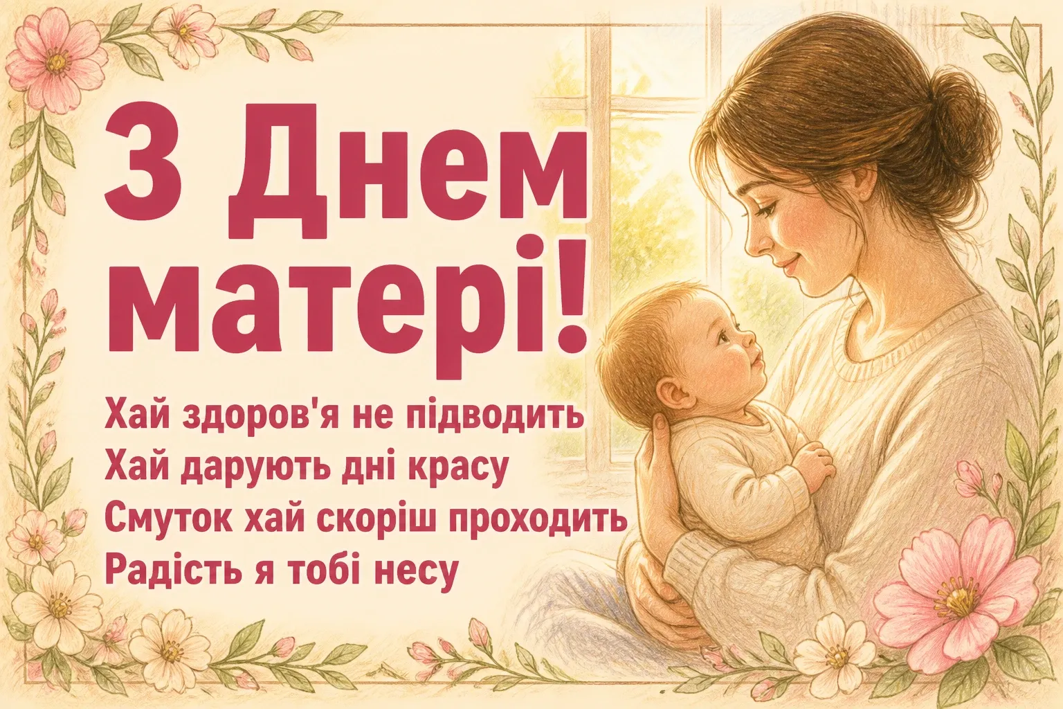 з днем матері люба матусю з днем матері люба матусю
