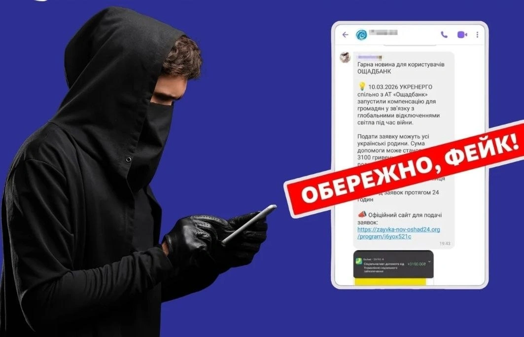 Гроші за відключення світла: жителів Кам’янського району застерігають від фішингової пастки шахраїв